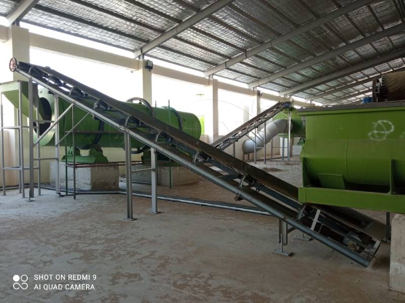 rotary drum organic Fertilizer granulation line